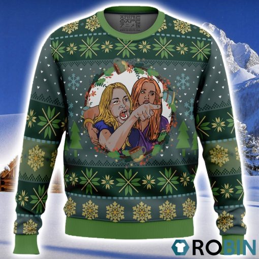 Woman Yelling at Cat Parody Ugly Christmas Sweater 3D