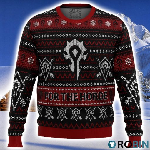 World Of Warcraft For The Horde Ugly Christmas Sweater 3D