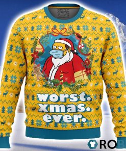 Worst Christmas Ever Simpsons Ugly Christmas Sweater 3D