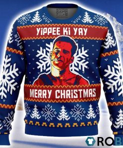 Yippee Ki Yay Die Hard Ugly Christmas Sweater 3D