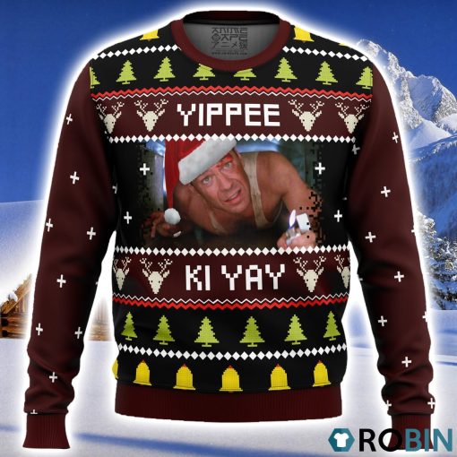 Yippee Ki Yay Ugly Dia Hard Christmas Sweater 3D