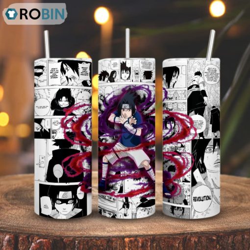 Young Sasuke Uchiha Skinny Tumbler, Naruto Shippuden Anime Character Gift