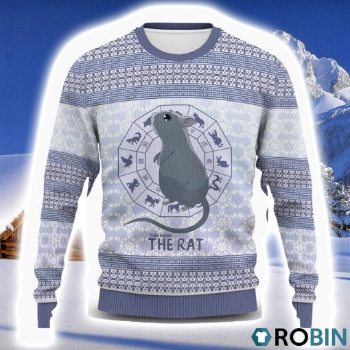 Yuki The Rat Wool Ugly Christmas Sweater 3D