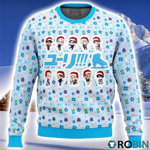 Yuri on Ice Cute Chibi Ugly Christmas Sweater 3D