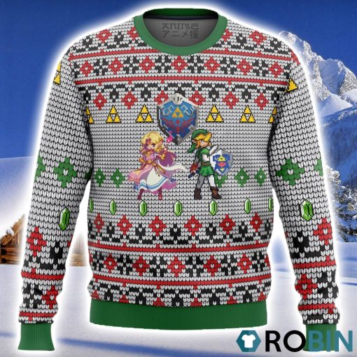 Zelda and Link Ugly Christmas Sweater 3D