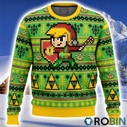 Zelda Holiday Link Ugly Christmas Sweater 3D