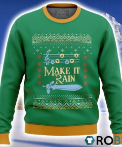 Zelda Make it Rain Ugly Christmas Sweater 3D
