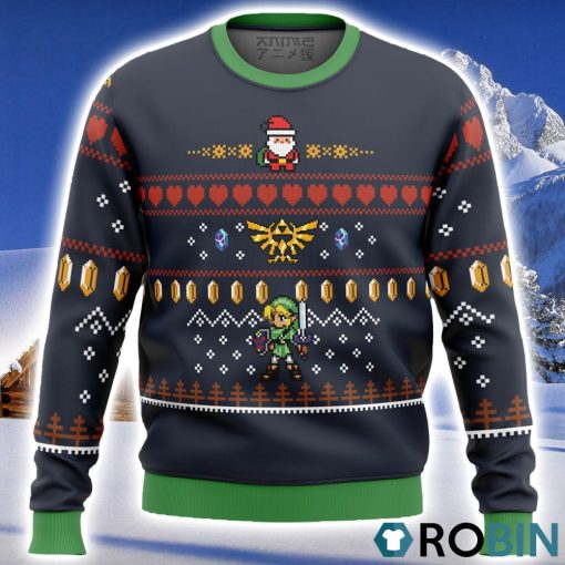 Zelda Santa Link Ugly Christmas Sweater 3D