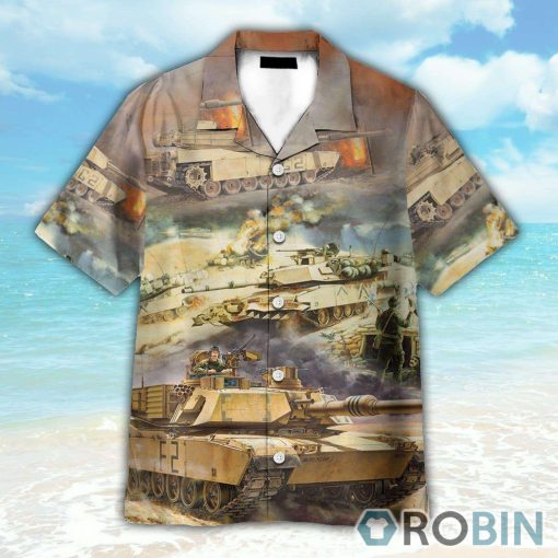 Abrams Tank Button’s Up Shirts, Hawaiian Shirt