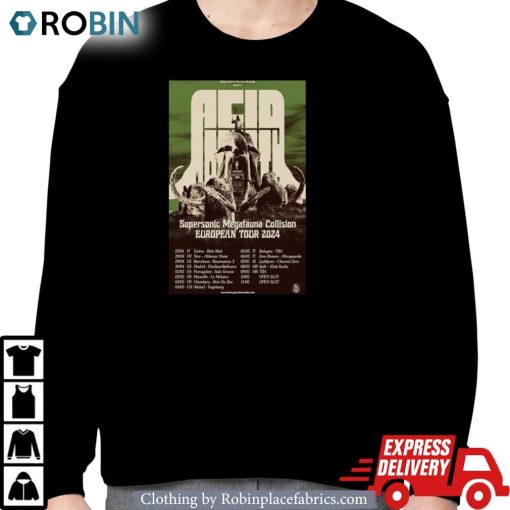 Acid Mammoth Supersonic Megatehna Collision European Tour 2024 Shirt