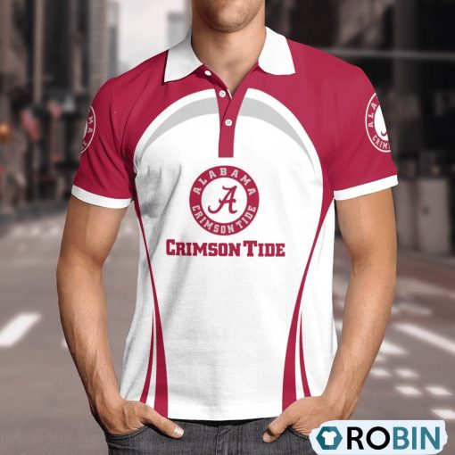Alabama Crimson Tide Curve Casual Polo Shirt, Crimson Tide Shirt