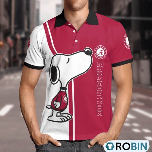 Alabama Crimson Tide Snoopy Polo Shirt, Alabama Crimson Tide Gear