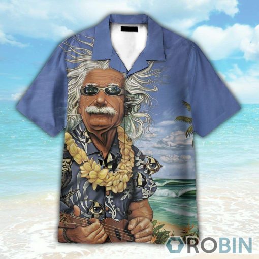Albert Einstein Chilling On The Beach Hawaiian Shirt