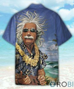 Albert Einstein Chilling On The Beach Hawaiian Shirt Albert Einstein Chilling On The Beach Hawaiian Shirt