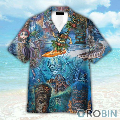 Aloha Summer Tiki Island Hawaiian Shirt