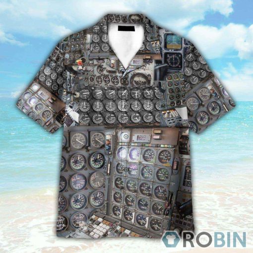 Amazing Cockpit Airplane Pilot Hawaiian Shirt