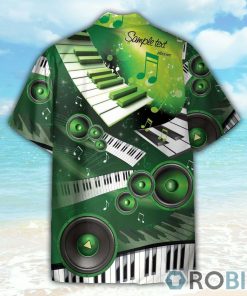 Amazing Green Piano And Loudspeaker Hawaiian Shirt Amazing Green Piano And Loudspeaker Hawaiian Shirt