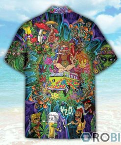 Amazing Hippie Weed And Mushroom Hawaiian Shirt Amazing Hippie Weed And Mushroom Hawaiian Shirt