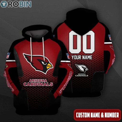 Arizona Cardinals Polygon Pattern Design 3D Hoodie