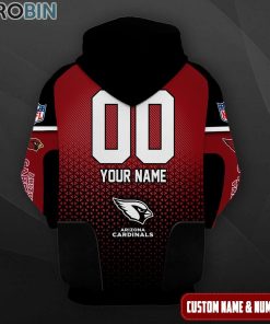 Arizona Cardinals Polygon Pattern Design 3D Hoodie