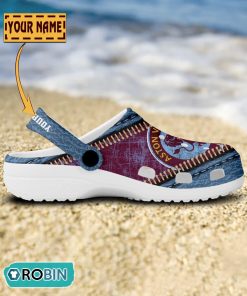 Aston Villa F.C Leather Zip Design Crocs Shoes