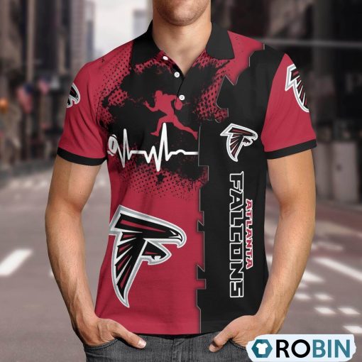Atlanta Falcons Heartbeat Polo Shirt, Atlanta Falcons Team Gifts
