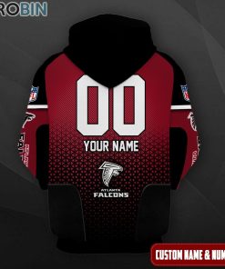 Atlanta Falcons Polygon Pattern Design 3D Hoodie