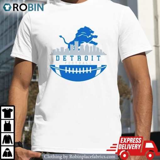Awesome Detroit Lions Football Skyline Shirt