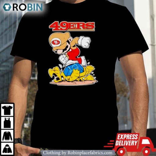 Awesome Mario 49ers Stomps On Detroit Lions Shirt