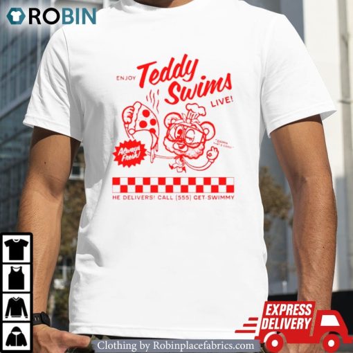 Awesome Teddy Swims Swimmy Pizza Shirt