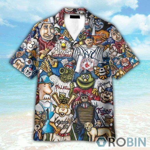 Baseball Cheerleader Button’s Up Shirts, Hawaiian Shirt