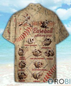 Baseball Pitching Grips Hawaiian Shirt