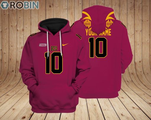 Bethune Cookman Hoodie Custom Name and Number
