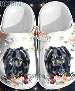 Black Dog, Flower Dog Crocs For Dog Love