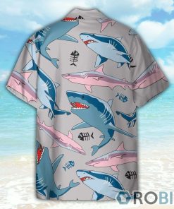 Blue And Pink Shark In The Ocean Hawaiian Shirt Blue And Pink Shark In The Ocean Hawaiian Shirt