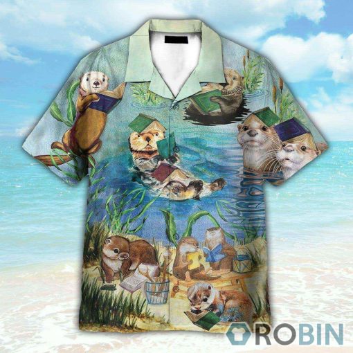 Books Make Otter Day Funny Hawaiian Shirt