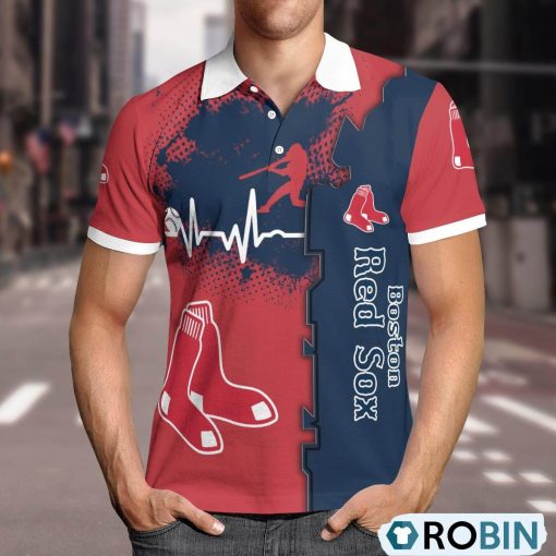 Boston Red Sox Heartbeat Polo Shirt, Boston Red Sox Apparel
