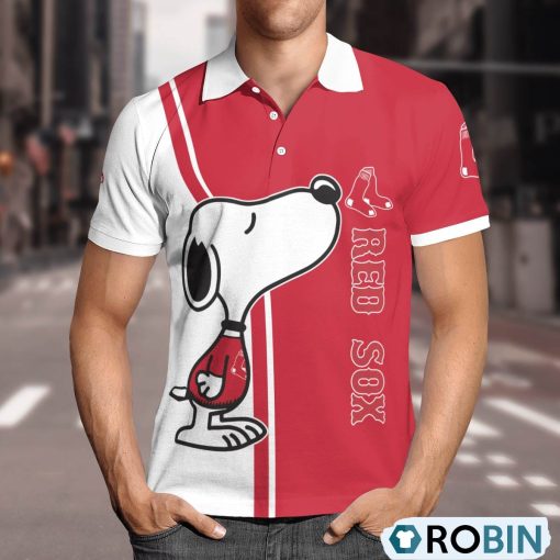 Boston Red Sox Snoopy Polo Shirt, Red Sox Fan Shirt for Sale