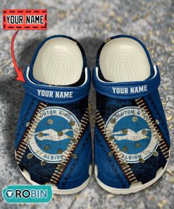 Brighton & Hove Albion F.C Leather Zip Design Crocs Shoes