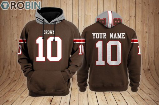 Brown Bears Football Hoodie Custom Name and Number