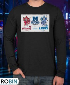 Buccaneers To Play Detroit Lions On The Road For Divisional Round 2024 Unisex Shirt