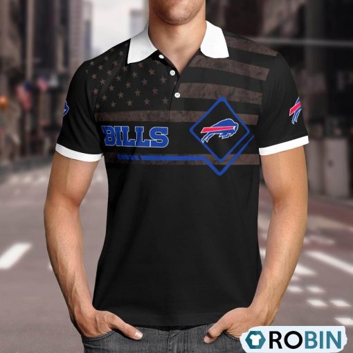 Buffalo Bills American Flag Polo Shirt, Bills Team Gifts