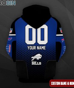 Buffalo Bills Polygon Pattern Design 3D Hoodie Buffalo Bills Polygon Pattern Design 3D Hoodie