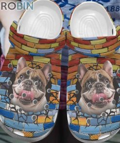Bulldog Break Through The Wall Crocs For Dog Love