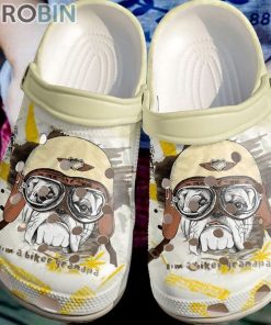 Bulldog I’m A Biker Crocs For Dog Love