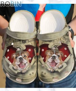 Bulldog They Steal My Heart Crocs For Dog Love