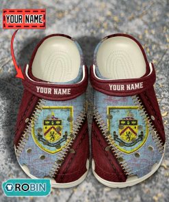 Burnley F.C Leather Zip Design Crocs Shoes