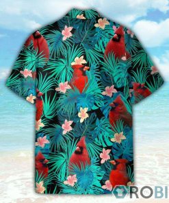 Cardinal Tropical Flowers Pattern Hawaiian Shirt