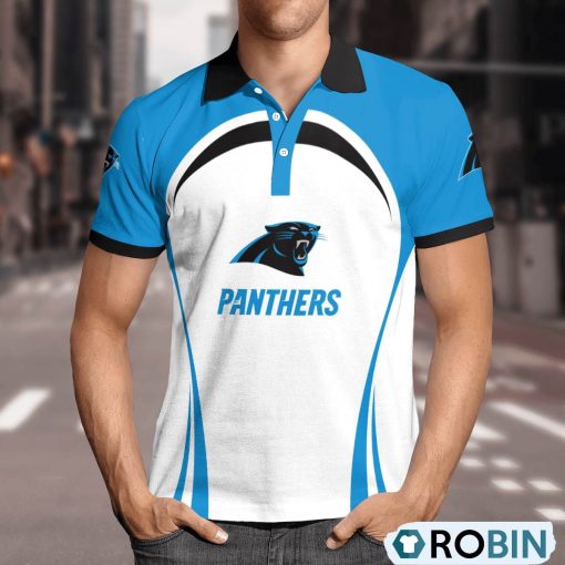 Carolina Panthers Curve Casual Polo Shirt, Carolina Panthers Fan Shirt for Sale