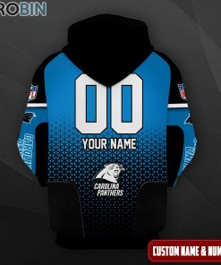 Carolina Panthers Polygon Pattern Design 3D Hoodie